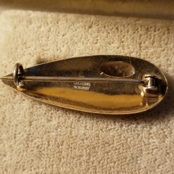 VINTAGE ivar holth sterling guilloche brooch - Picture 8 of 8